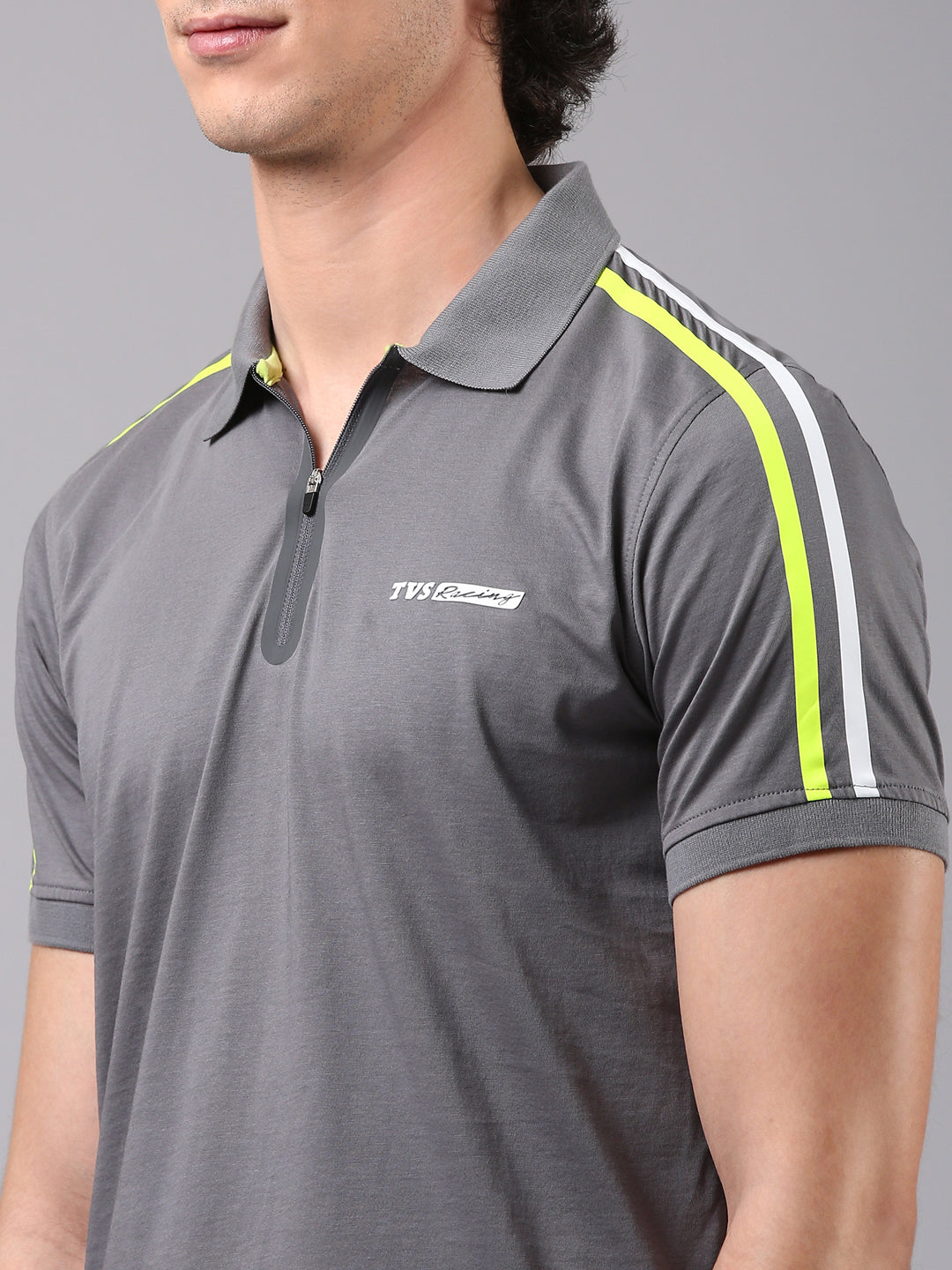 TVS Originals Racing 100% Cotton Mercerised Polo T-Shirt | 180 GSM | Sleek Zipper Placket | Soft Sheen Finish | Lightweight & Durable | Regular Fit | Heat-Sealed Neck | Premium Everyday Wear